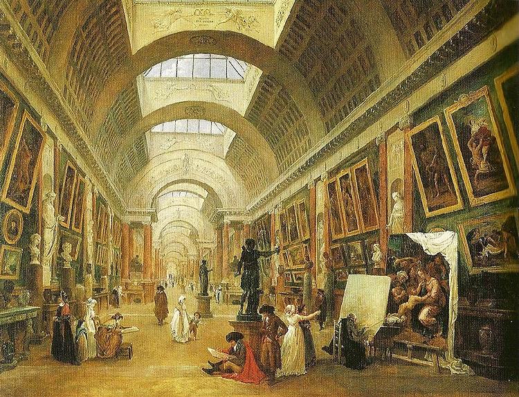 Hubert Robert Die Grand Galerie des Louvre